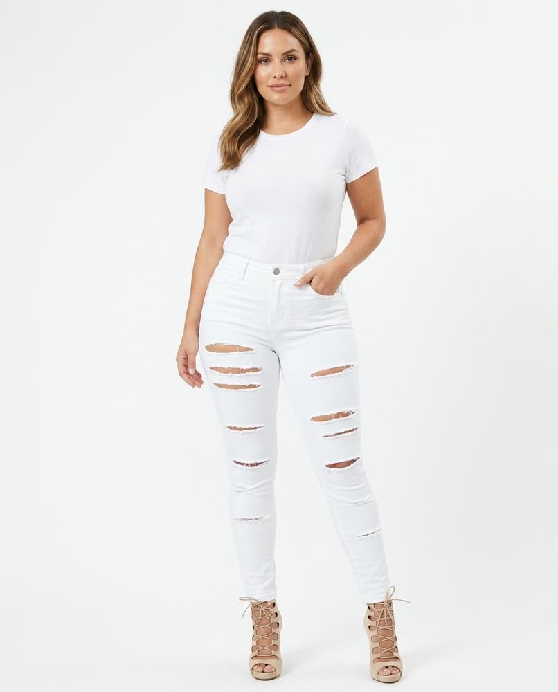 Heidi Outlet - Kakar | Zerrissene Eng Anliegende Hose Damen