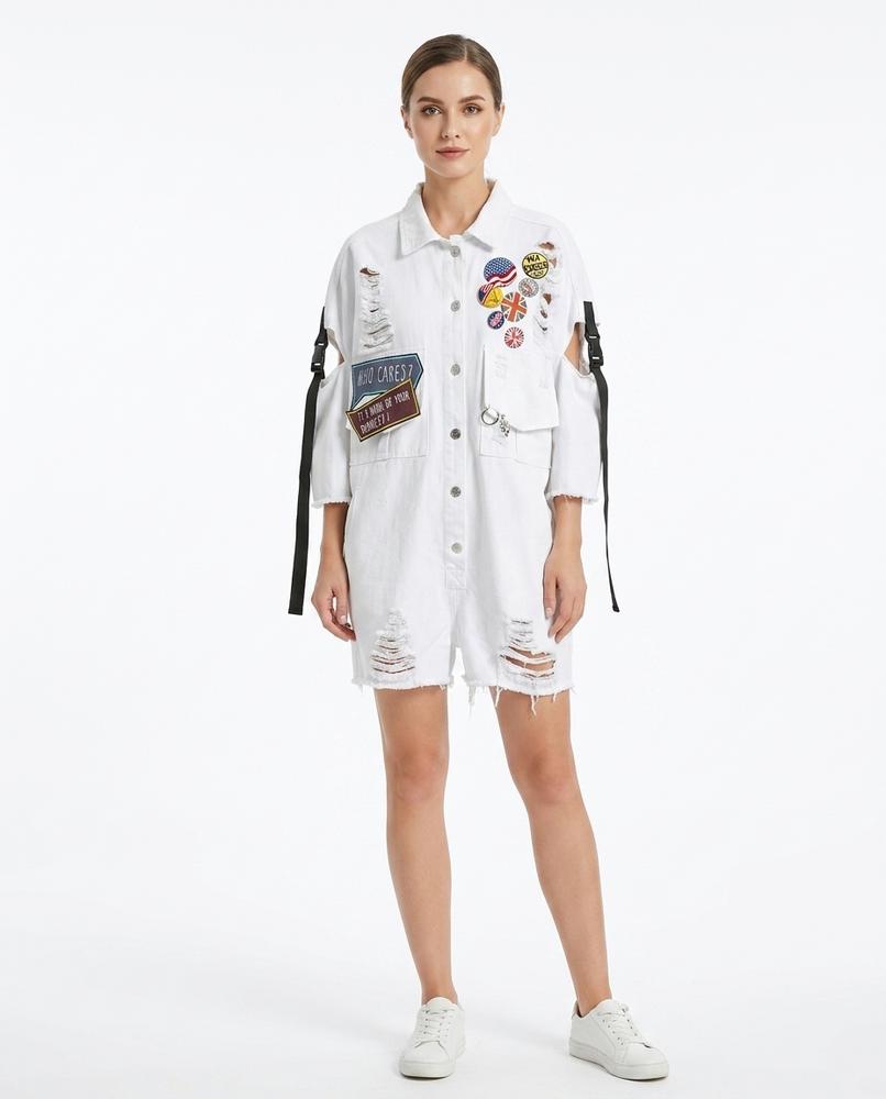 Heidi Outlet - Nolan | Kurzärmliges Geknöpftes Kleid Damen