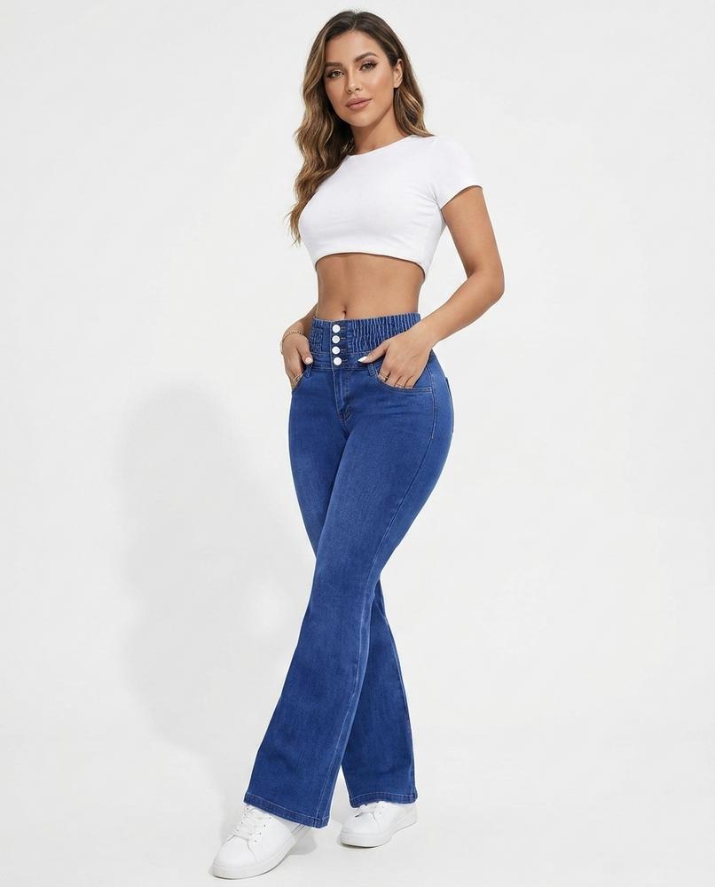 Heidi Outlet - Velan | Ausgestellte Geknöpfte Hose Damen