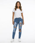 Heidi Outlet - Casin | Zerrissene Körperbetonte Hose Damen