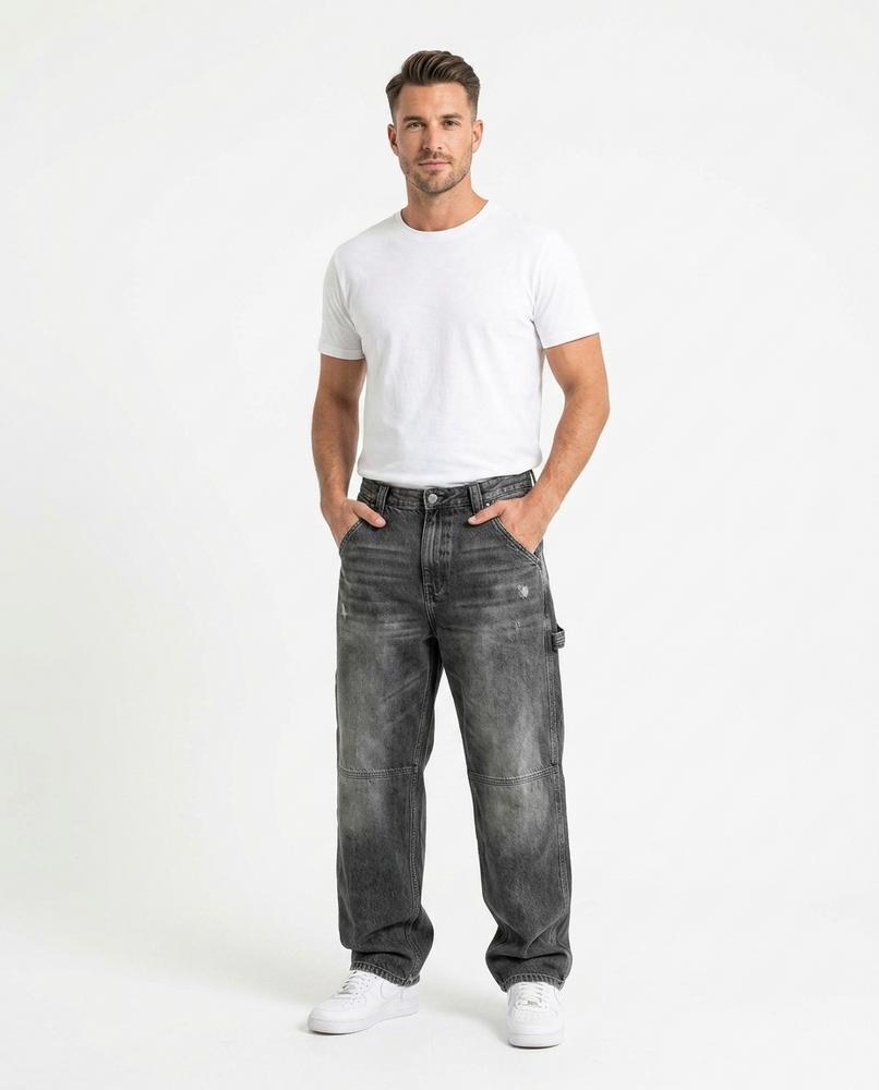 Heidi Outlet - Lemel | Weit Geschnittene Gewaschene Hose Unisex