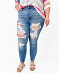 Heidi Outlet - Ladan | Zerrissene Enganliegende Hose Damen