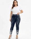 Heidi Outlet - Nesin | Bedruckt Elastisch Hose Damen