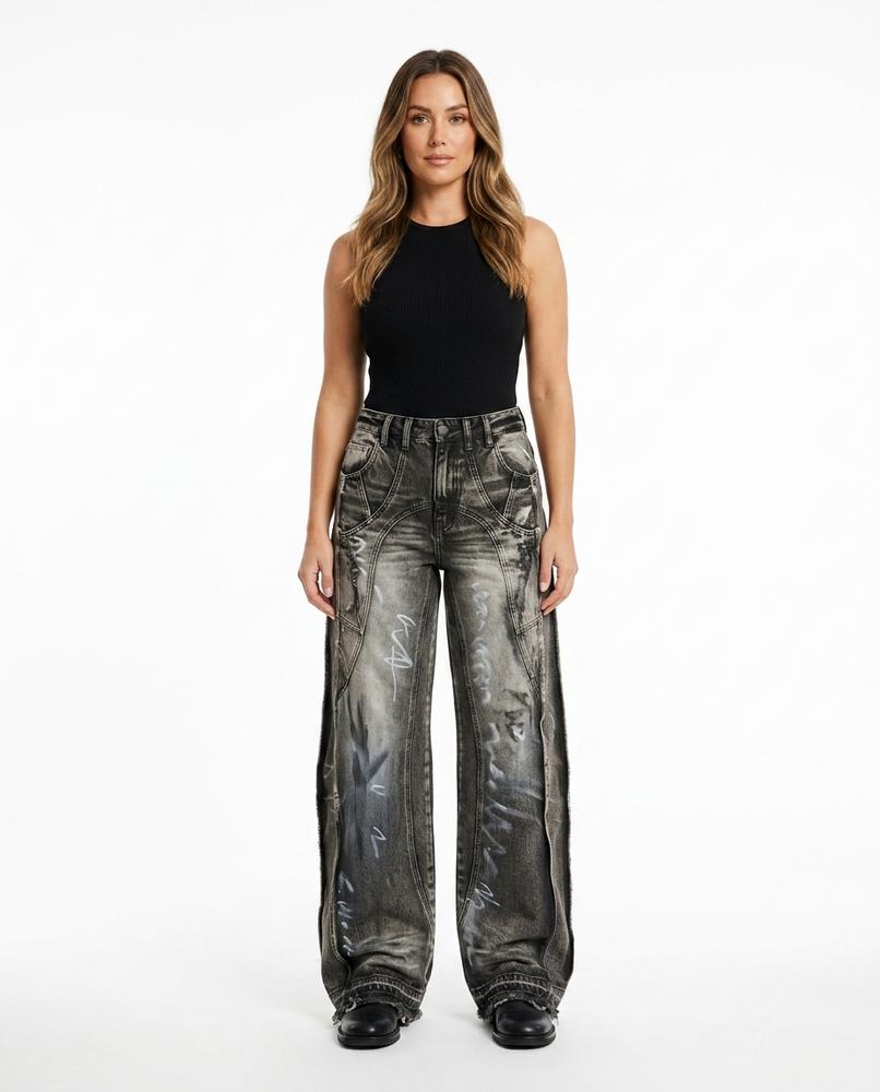 Heidi Outlet - Miram | Weit Geschnittene Baumwoll Hose Unisex
