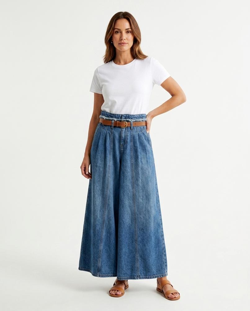 Heidi Outlet - Lymor | Taillenhohe Weit Geschnittene Hose Damen