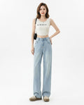 Heidi Outlet - Niron | Hochtaillierte Weitbeinige Hose Damen