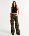 Heidi Outlet - Lemar | Gemusterte Weit Geschnittene Hose Unisex