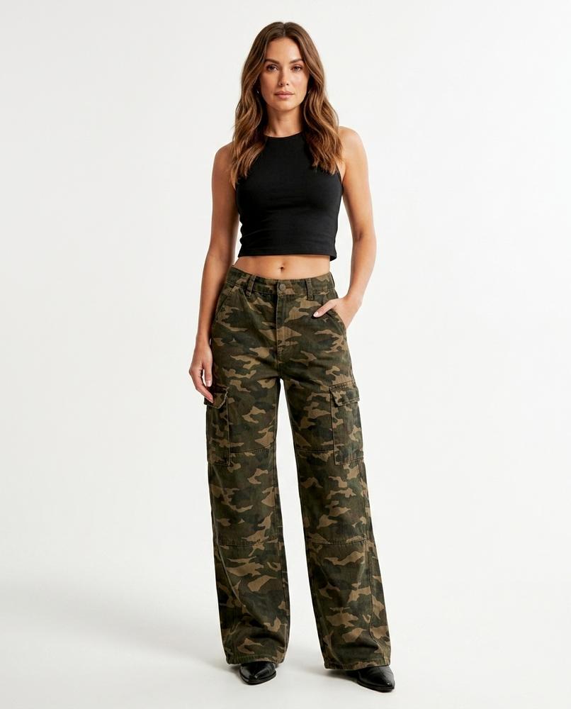 Heidi Outlet - Lemar | Gemusterte Weit Geschnittene Hose Unisex
