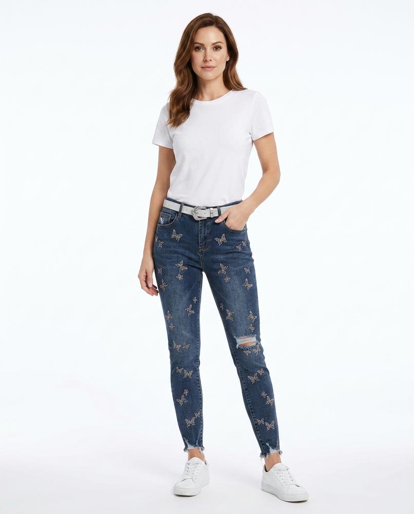 Heidi Outlet - Ketir | Verziert Figurbetont Hose Damen