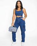 Heidi Outlet - Lyvel | Cargo Denim Hose Damen
