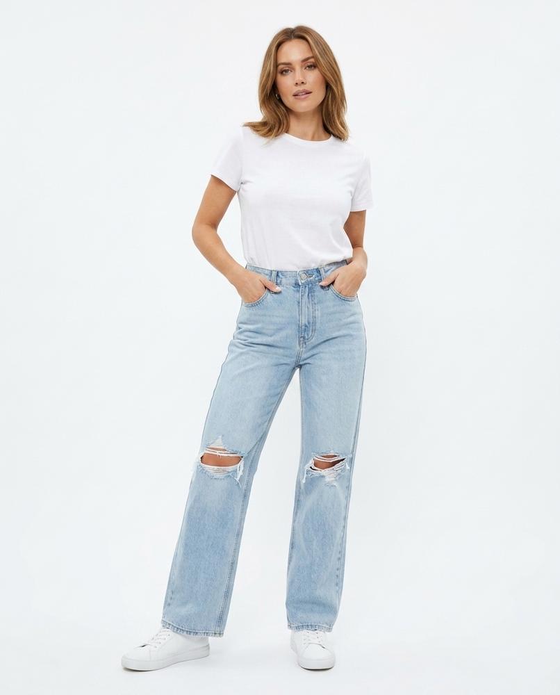 Heidi Outlet - Vimel | Zerrissene Gerade Geschnittene Hose Damen