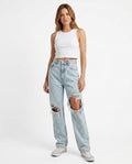 Heidi Outlet - Cosan | Zerrissene Hoch taillierte Hose Damen