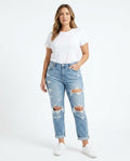 Heidi Outlet - Casen | Zerrissene Denim Hose Damen