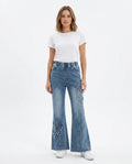 Heidi Outlet - Alver | Ausgestellte Verwaschene Hose Damen