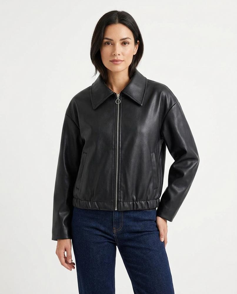 Heidi Outlet - Vemon | Reißverschluss Kunstleder Jacke Damen