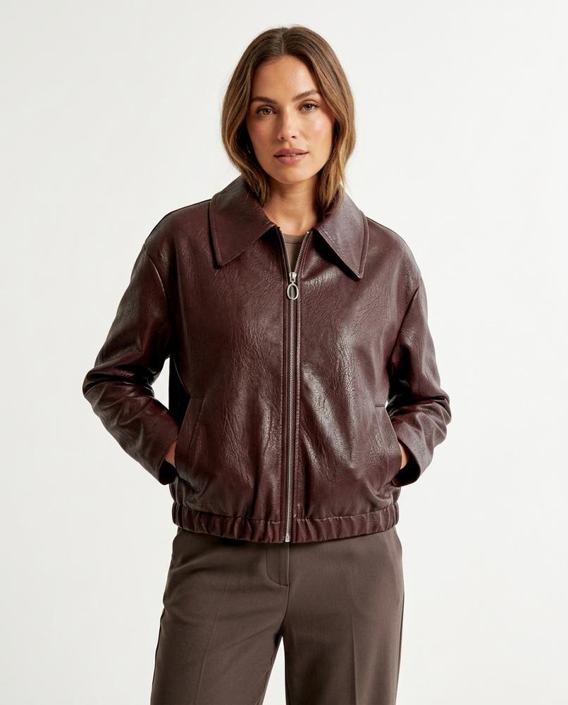 Heidi Outlet - Vemon | Reißverschluss Kunstleder Jacke Damen