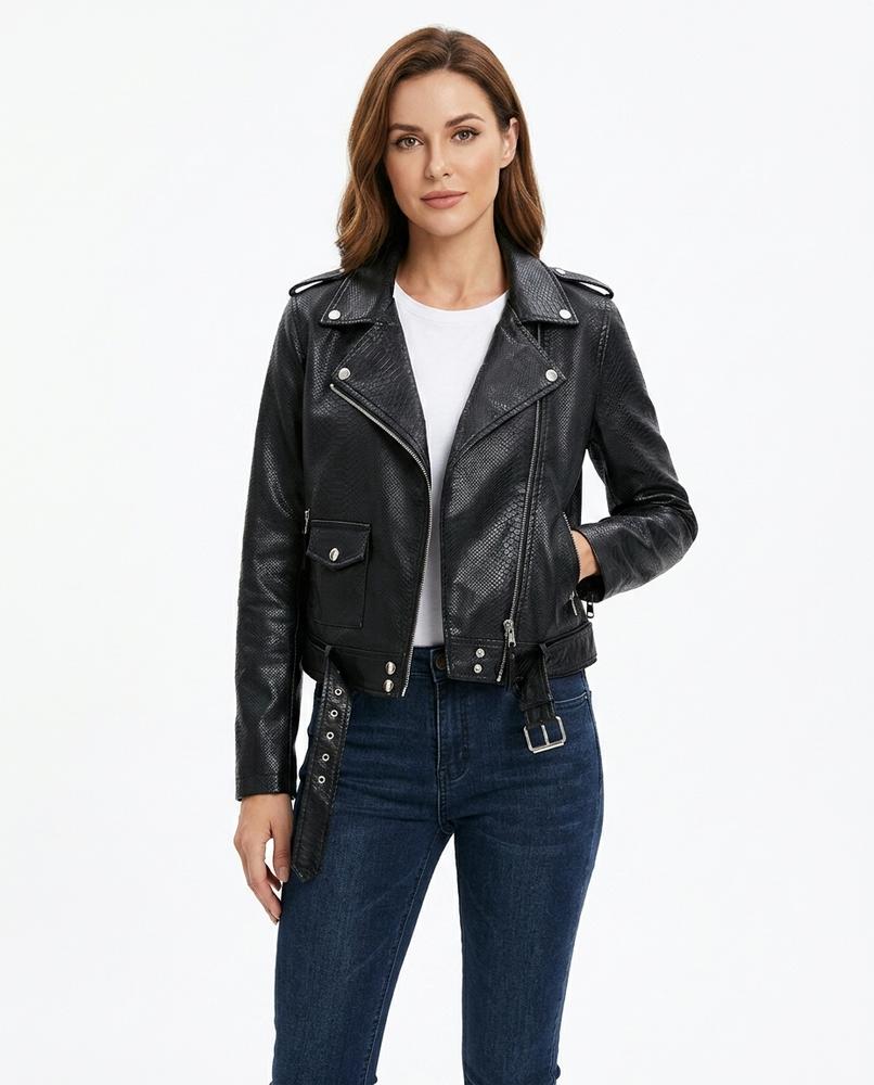 Heidi Outlet - Altal | Strukturierte Lederoptik Jacke Damen