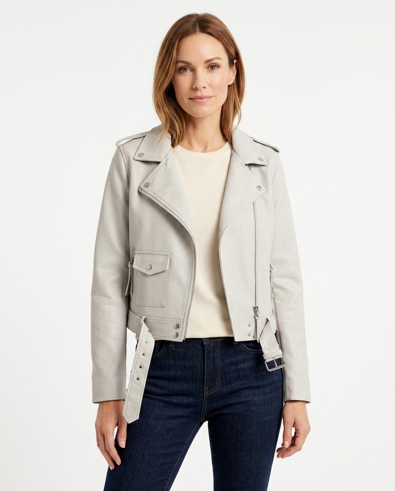 Heidi Outlet - Altal | Strukturierte Lederoptik Jacke Damen