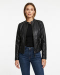 Heidi Outlet - Mamar | Taillierte Kunstlederne Jacke Damen