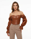 Heidi Outlet - Nimin | Schulterfreies Langärmliges Top Damen