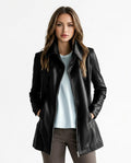 Heidi Outlet - Lezan | Lang Geschnittene Glatte Jacke Damen