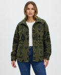 Heidi Outlet - Tarev | Gemustert Geknöpft Jacke Damen