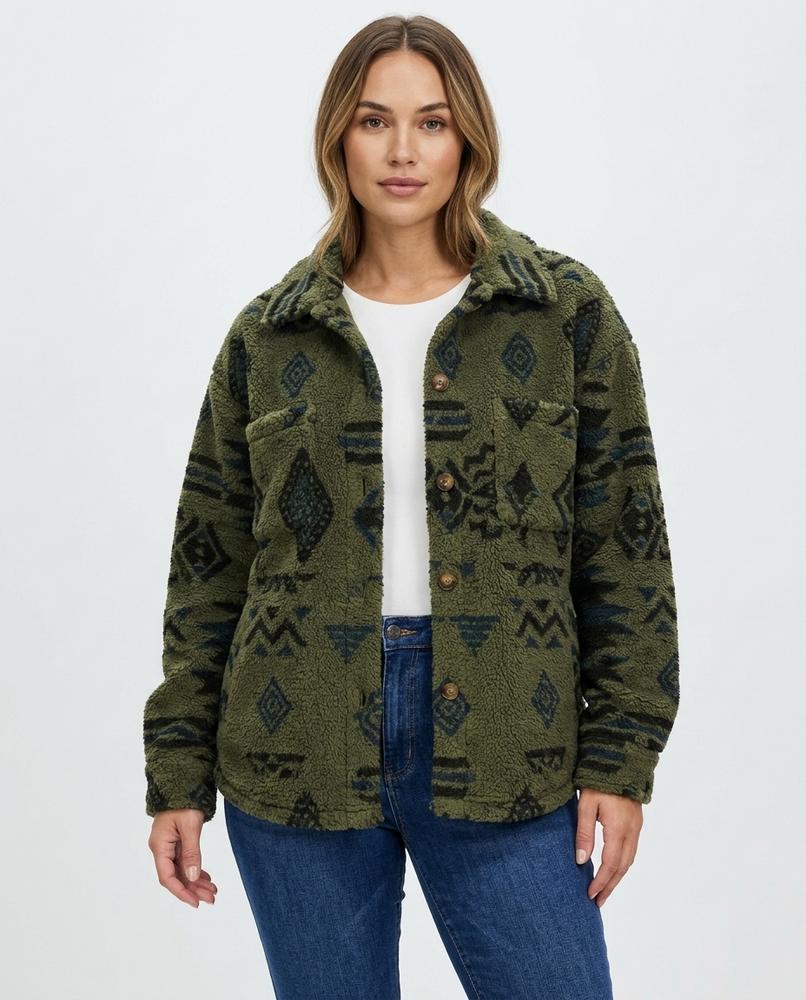 Heidi Outlet - Tarev | Gemustert Geknöpft Jacke Damen