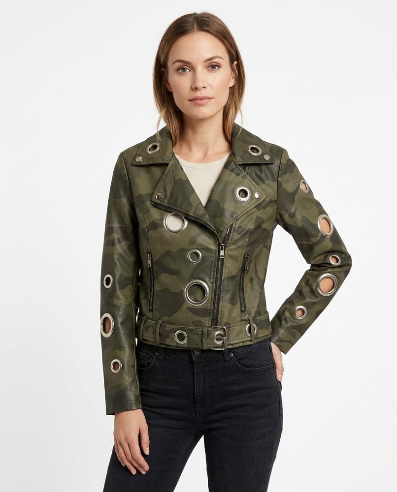 Heidi Outlet - Selom | Ösenbesetzte Gemusterte Jacke Damen