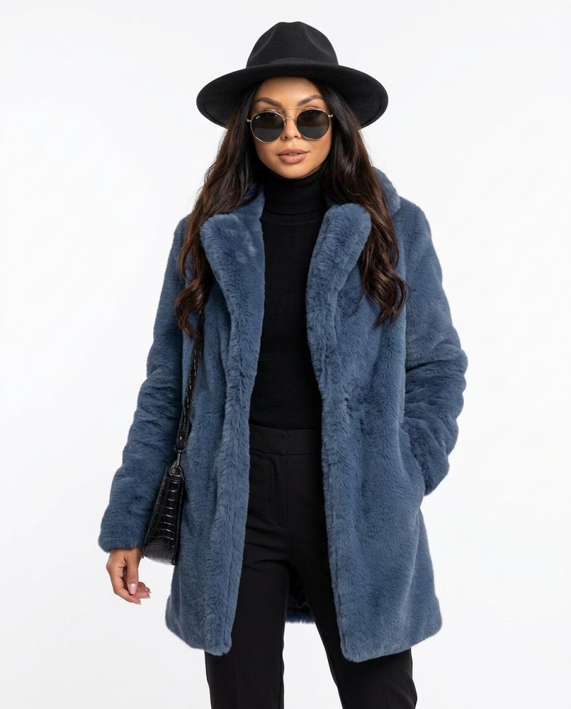 Heidi Outlet - Arlan | Plüschig Verschlusslos Mantel Damen