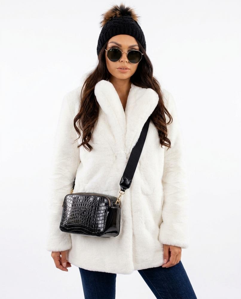 Heidi Outlet - Arlan | Plüschig Verschlusslos Mantel Damen