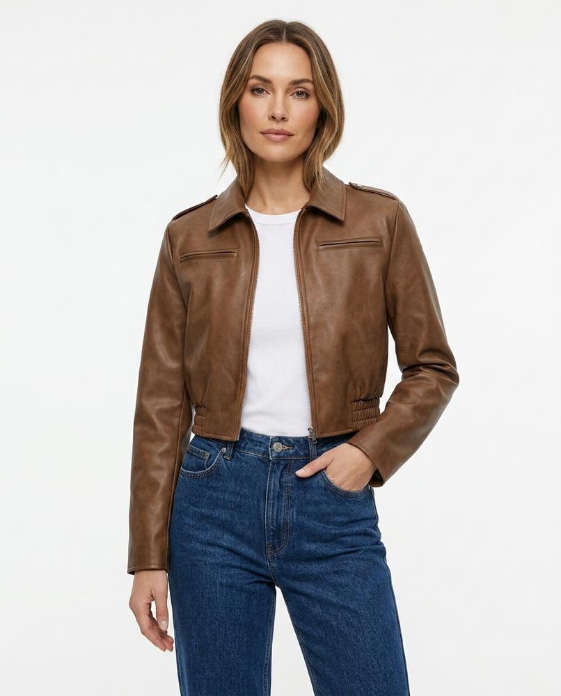 Heidi Outlet - Zamin | Taillenkurze Geraffte Jacke Damen