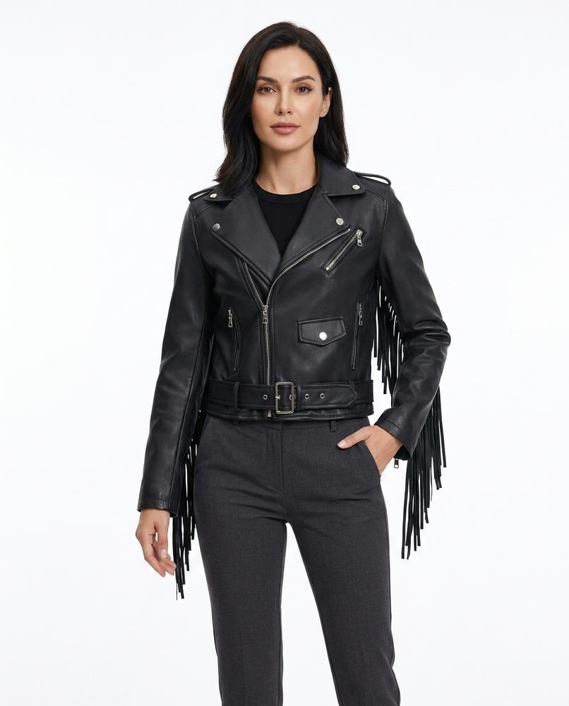 Heidi Outlet - Lehal | Asymmetrisch Fransenbesetzt Jacke Damen