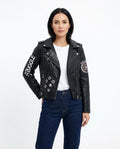 Heidi Outlet - Nerev | Bedruckt Nietenbesetzt Jacke Damen
