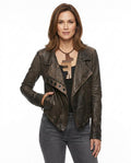 Heidi Outlet - Elvin | Asymmetrisch Genietet Jacke Damen