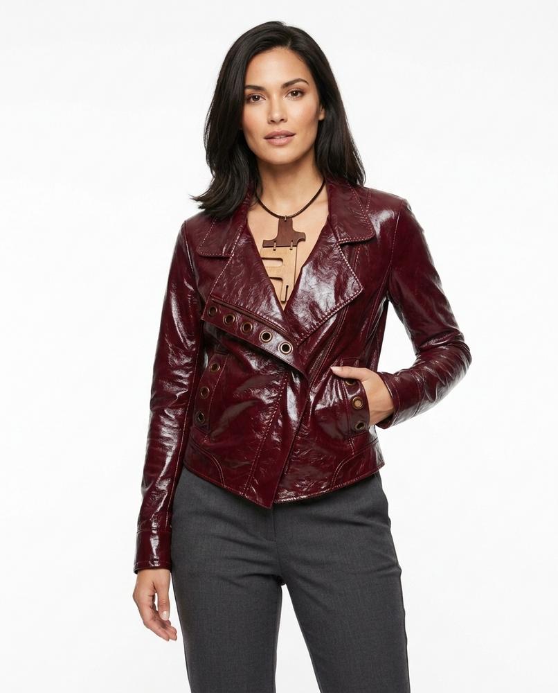 Heidi Outlet - Elvin | Asymmetrisch Genietet Jacke Damen