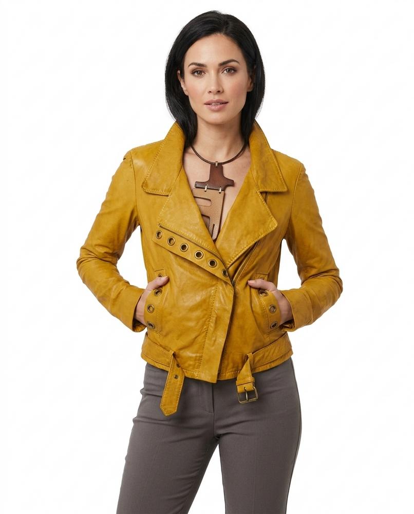 Heidi Outlet - Elvin | Asymmetrisch Genietet Jacke Damen