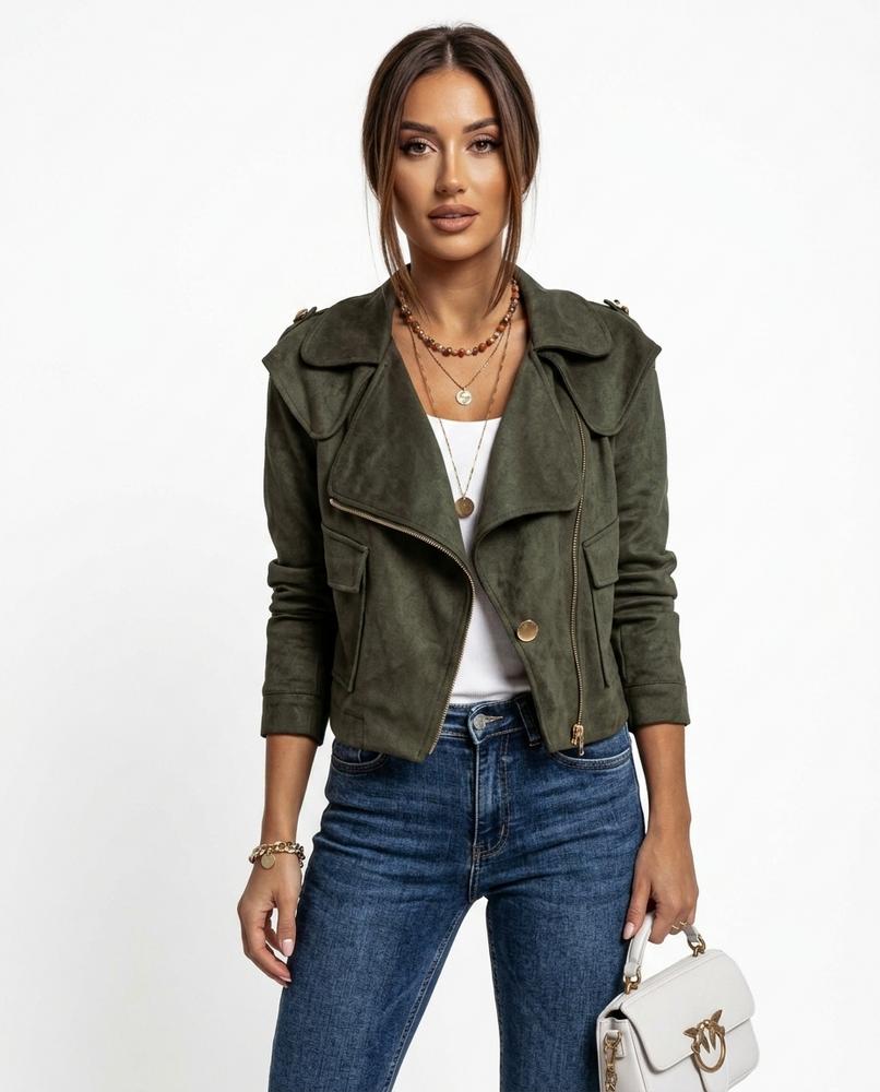 Heidi Outlet - Vasen | Velourartige Geknöpfte Jacke Damen