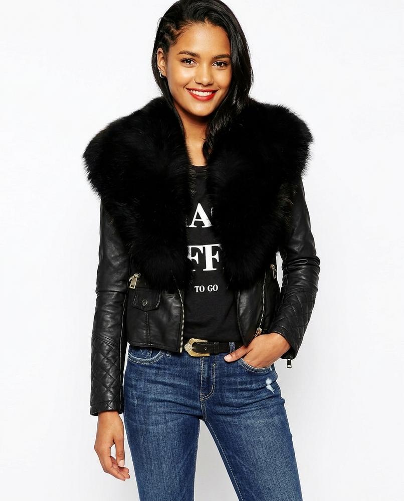 Heidi Outlet - Roven | Pelzbesetzt Tailliert Jacke Damen