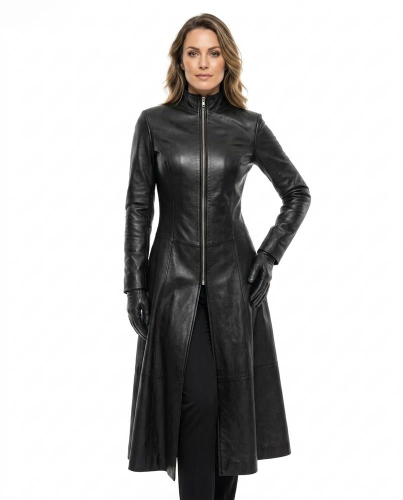Heidi Outlet - Vivar | Lederner Taillierter Mantel Damen