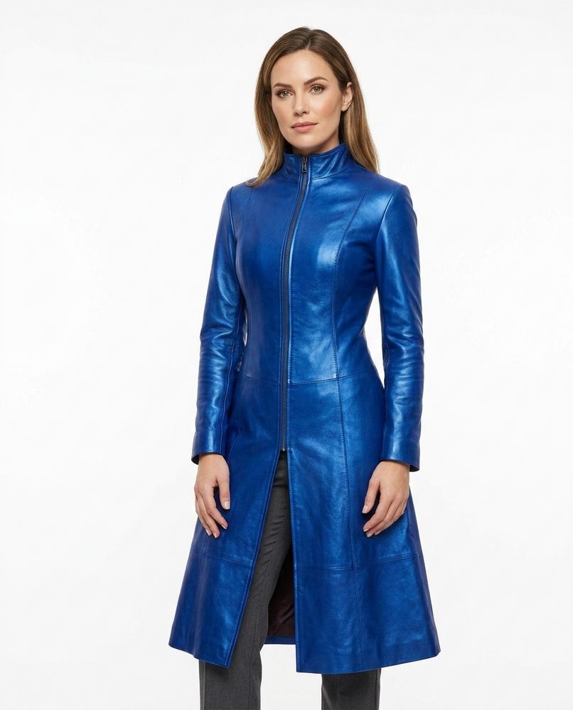 Heidi Outlet - Vivar | Lederner Taillierter Mantel Damen