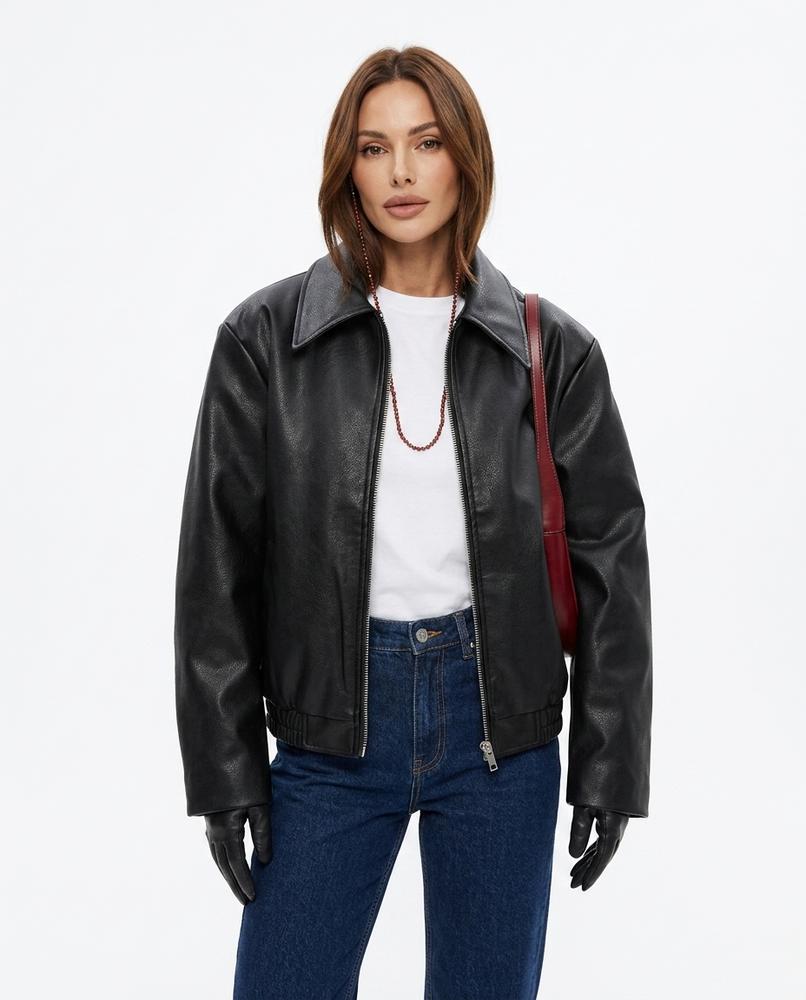 Heidi Outlet - Tasen | Reißverschluss Kunstleder Jacke Damen