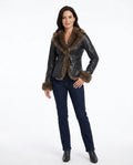 Heidi Outlet - Lavin | Pelzbesetzt Tailliert Jacke Damen