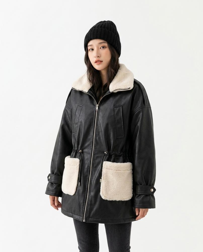 Heidi Outlet - Nidan | Gefütterte Kontrastierende Jacke Damen