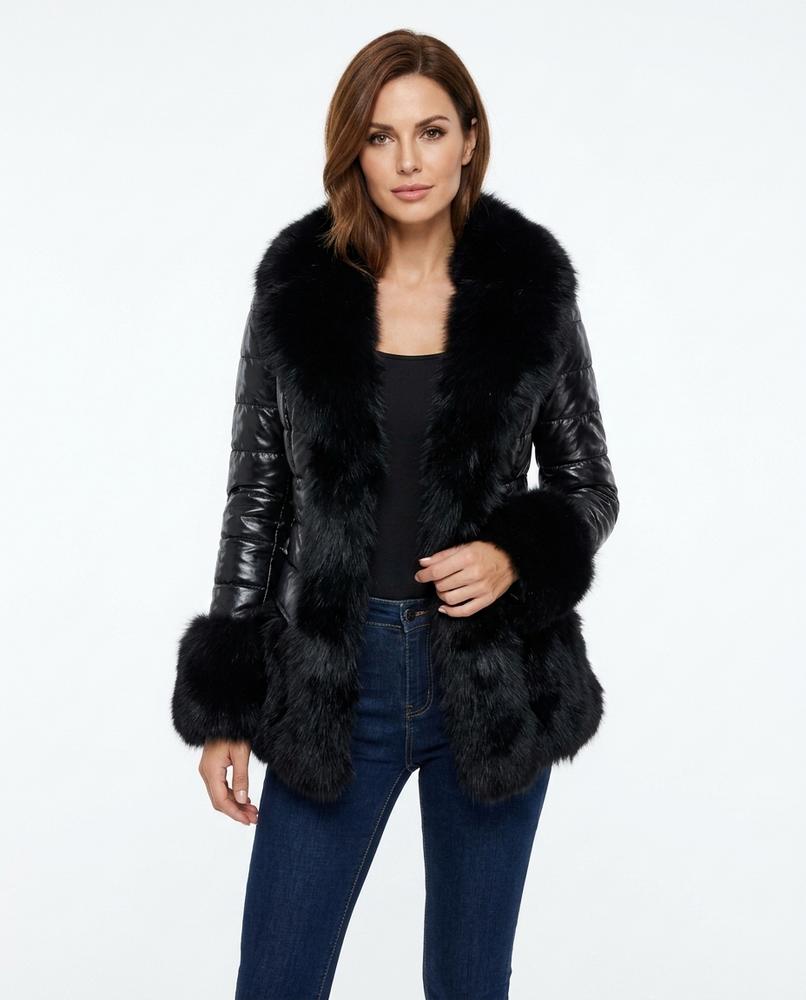 Heidi Outlet - Rosin | Taillierte Fellbesetzte Jacke Damen