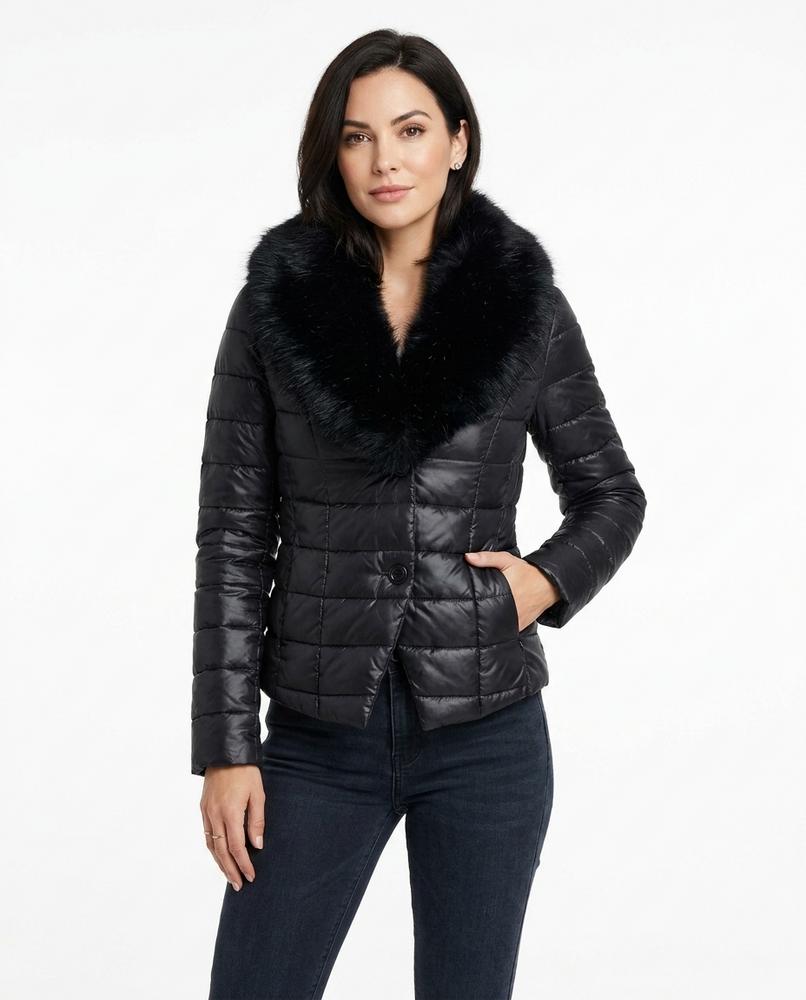 Heidi Outlet - Coren | Gesteppte Pelzbesetzte Jacke Damen
