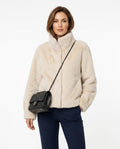 Heidi Outlet - Rirev | Plüsch Stehkragen Jacke Damen