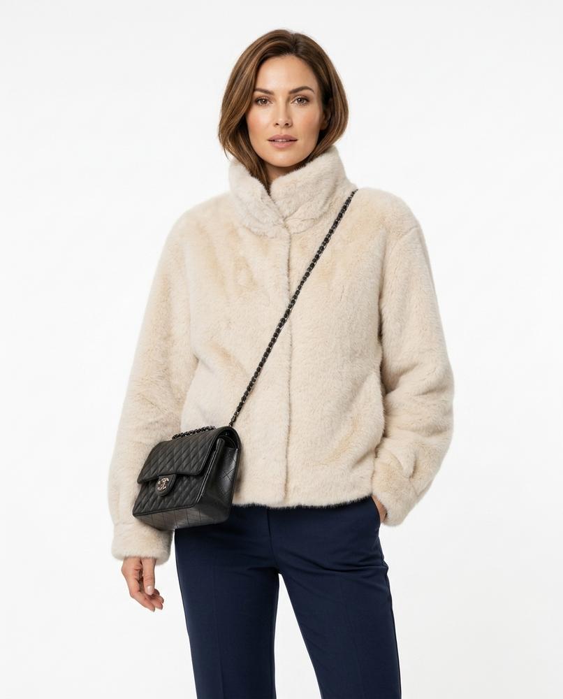 Heidi Outlet - Rirev | Plüsch Stehkragen Jacke Damen