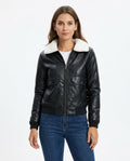Heidi Outlet - Saken | Gefütterte Kunstleder Jacke Damen
