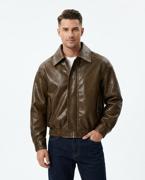 Heidi Outlet - Daron | Gewaschene PU Jacke Herren
