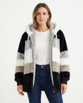 Heidi Outlet - Nidar | Gestreifte Plüschige Jacke Damen